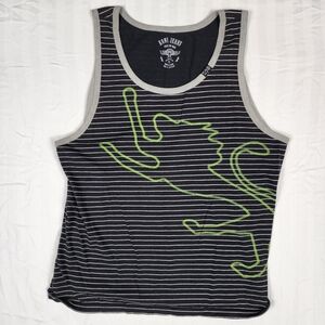 Preowned Kani Jeans Fear No Man Tank Yop XL Black And Green